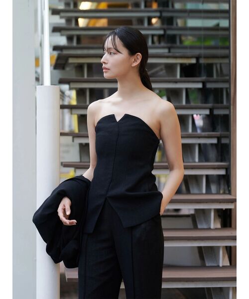 TONAL（トーナル）の「カラミストレートパンツ（その他パンツ・レディース・ブラック/オフホワイト/グレー・SMALL/MEDIUM）」の20枚目の写真