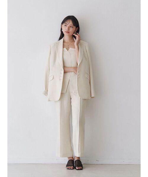 TONAL（トーナル）の「カラミストレートパンツ（その他パンツ・レディース・ブラック/オフホワイト/グレー・SMALL/MEDIUM）」の22枚目の写真