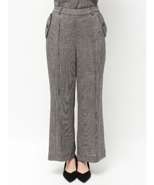 TONAL（トーナル）の「カラミストレートパンツ（その他パンツ・レディース・ブラック/オフホワイト/グレー・SMALL/MEDIUM）」の5枚目の写真