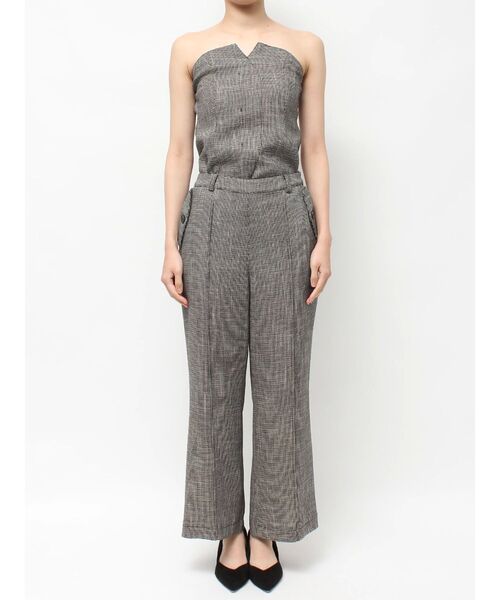TONAL（トーナル）の「カラミストレートパンツ（その他パンツ・レディース・ブラック/オフホワイト/グレー・SMALL/MEDIUM）」の13枚目の写真