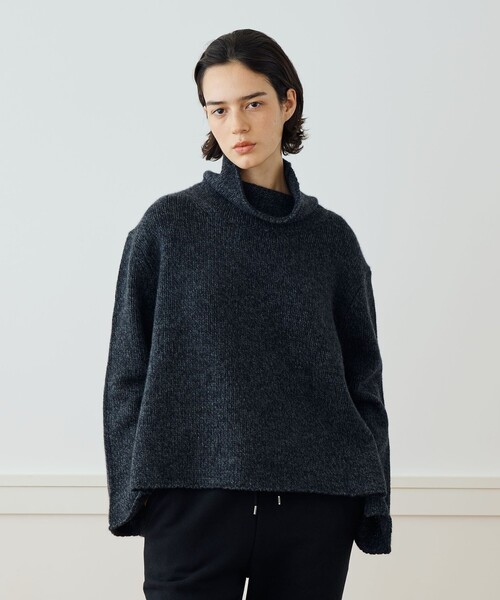 JAMES PERSE(ジェームスパース)の「リサイクルカシミヤ ハイネックプルオーバー WRBC3066(ニット/セーター・レディース・ブラック系その他/ライトベージュ・1/2/0)」の12枚目の写真