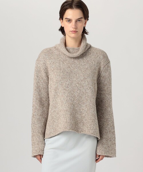 JAMES PERSE(ジェームスパース)の「リサイクルカシミヤ ハイネックプルオーバー WRBC3066(ニット/セーター・レディース・ブラック系その他/ライトベージュ・1/2/0)」の4枚目の写真