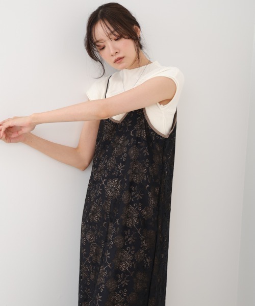 Bab（バブ）の「【S・Mサイズ展開】フラワーレースＩラインキャミワンピース（ワンピース・レディース・ブラウン/ブラック・S/M）」の21枚目の写真