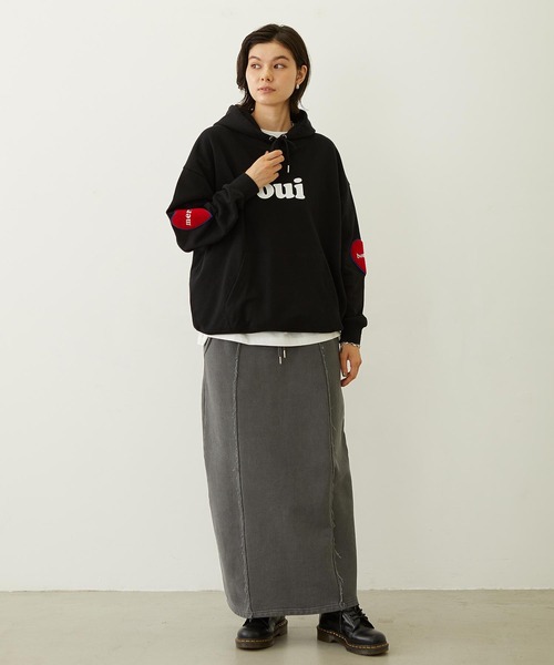 MILKFED.(ミルクフェド)の「FADED SWEAT LONG SKIRT(スカート・レディース・ブラック/ブラウン/ネイビー・S/M)」の10枚目の写真