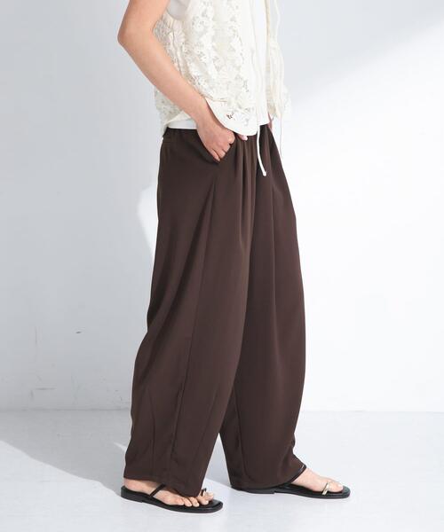 URBAN RESEARCH Sonny Label（アーバンリサーチサニーレーベル）の「ダブルタックワイドイージーパンツ（その他パンツ・レディース・ベージュ/ブラウン/ブラック・FREE）」の3枚目の写真