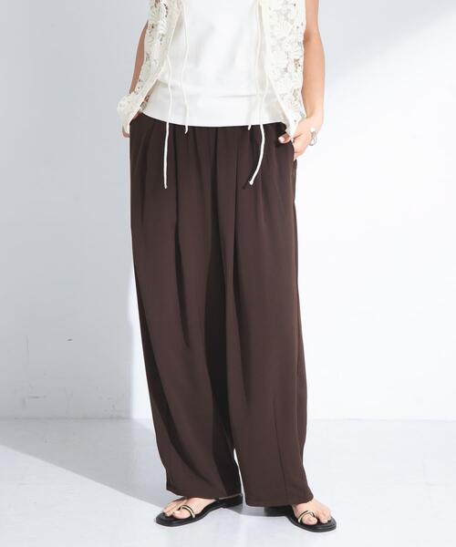 URBAN RESEARCH Sonny Label（アーバンリサーチサニーレーベル）の「ダブルタックワイドイージーパンツ（その他パンツ・レディース・ベージュ/ブラウン/ブラック・FREE）」の11枚目の写真