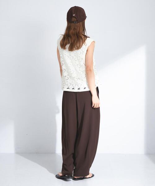 URBAN RESEARCH Sonny Label（アーバンリサーチサニーレーベル）の「ダブルタックワイドイージーパンツ（その他パンツ・レディース・ベージュ/ブラウン/ブラック・FREE）」の15枚目の写真