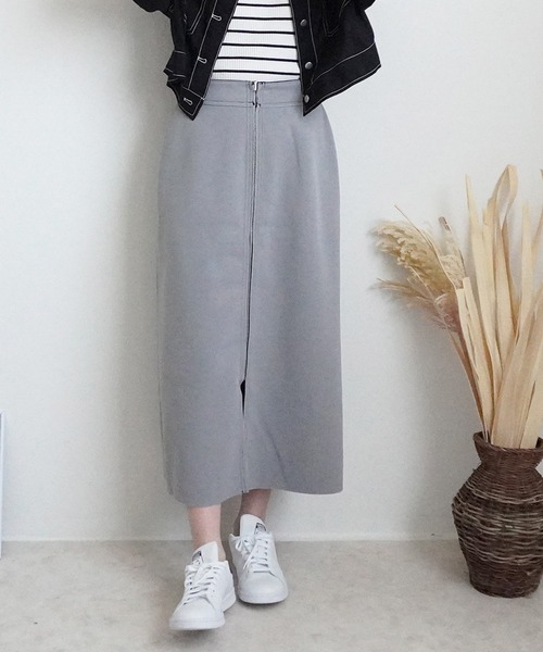 Emma（SELECT LEVERY）（エマ セレクトリベリー）の「リバーシブルファスナーロングスカート（スカート・レディース・ブラック/グレー/ベージュ・MEDIUM）」の11枚目の写真