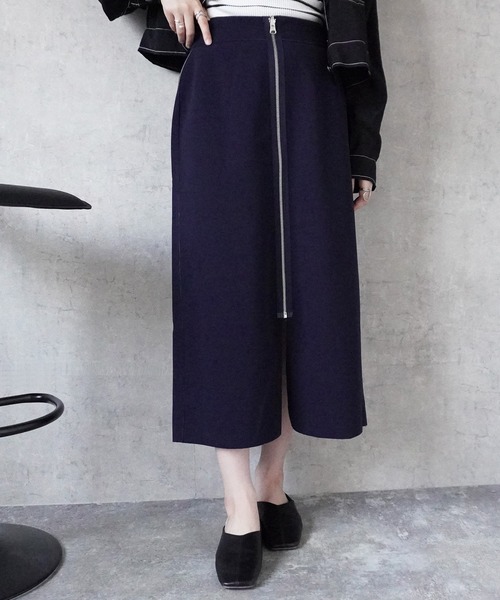 Emma（SELECT LEVERY）（エマ セレクトリベリー）の「リバーシブルファスナーロングスカート（スカート・レディース・ブラック/グレー/ベージュ・MEDIUM）」の12枚目の写真