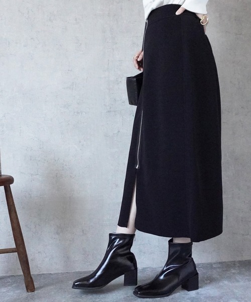 Emma（SELECT LEVERY）（エマ セレクトリベリー）の「リバーシブルファスナーロングスカート（スカート・レディース・ブラック/グレー/ベージュ・MEDIUM）」の19枚目の写真