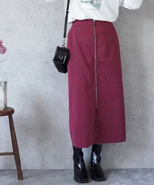 Emma（SELECT LEVERY）（エマ セレクトリベリー）の「リバーシブルファスナーロングスカート（スカート・レディース・ブラック/グレー/ベージュ・MEDIUM）」の21枚目の写真