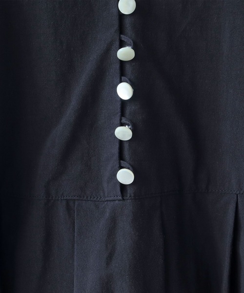 bulle de savon(ビュルデサボン)の「コットン/キュプラ 高密度ブロード セーラーワンピース(ワンピース・レディース・ブラック/ピンク・FREE)」の22枚目の写真