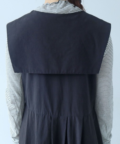 bulle de savon(ビュルデサボン)の「コットン/キュプラ 高密度ブロード セーラーワンピース(ワンピース・レディース・ブラック/ピンク・FREE)」の19枚目の写真