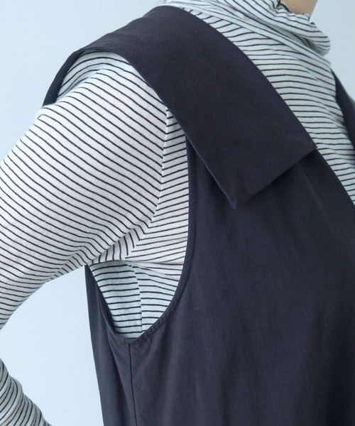 bulle de savon(ビュルデサボン)の「コットン/キュプラ 高密度ブロード セーラーワンピース(ワンピース・レディース・ブラック/ピンク・FREE)」の18枚目の写真