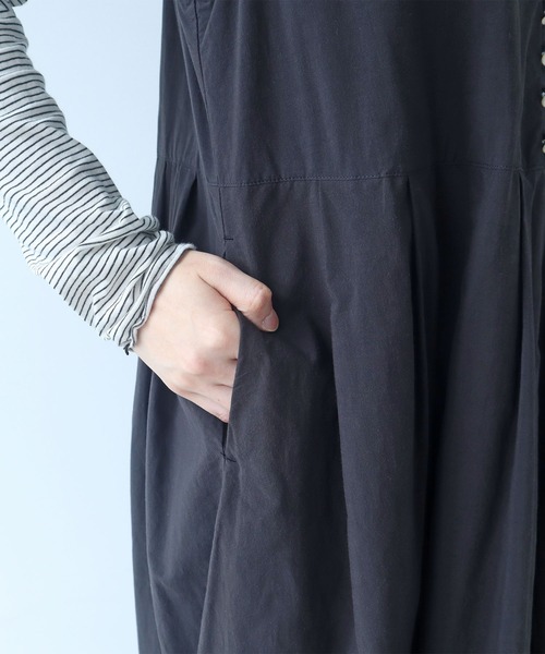 bulle de savon(ビュルデサボン)の「コットン/キュプラ 高密度ブロード セーラーワンピース(ワンピース・レディース・ブラック/ピンク・FREE)」の20枚目の写真