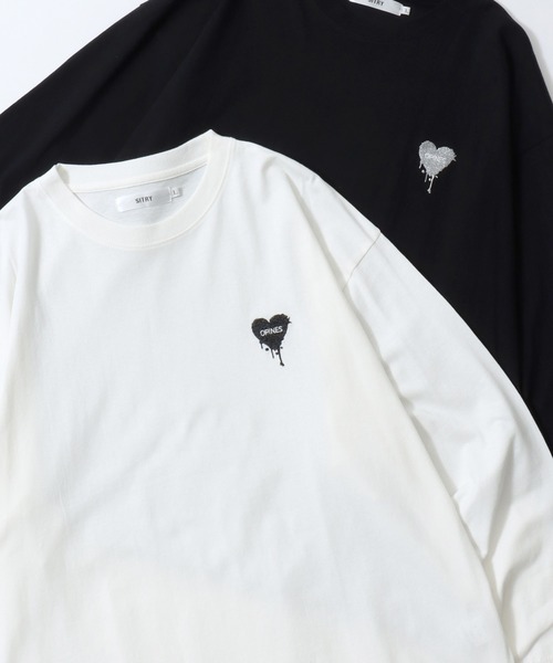 ハート　Heart Tシャツ Lサイズ 未使用品) ハート型グラフィック オーバーサイズTシャツ L