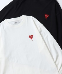 2026AW新色追加 SITRY Heart Embroidery T-Shirt/別注 オーバーサイズ ハートロゴ ワンポイントラメ刺繍 長袖Tシャツ ロンT レディース メンズ