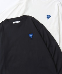 SITRY | 2026AW新色追加 SITRY Heart Embroidery T-Shirt/別注 オーバーサイズ ハートロゴ ワンポイントラメ刺繍 長袖Tシャツ ロンT レディース メンズ(Tシャツ/カットソー)