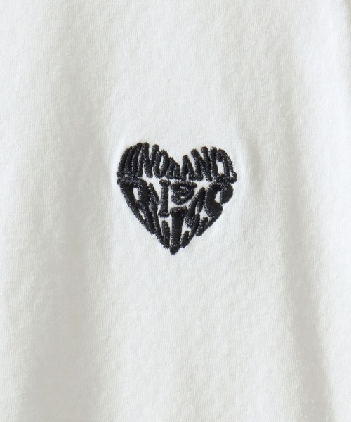 SITRY（シトリー）の「SITRY Heart Embroidery T-Shirt/別注 オーバーサイズ ハートロゴ ワンポイントラメ刺繍 長袖Tシャツ ロンT レディース メンズ（Tシャツ/カットソー・レディース・ホワイト/ブラック系その他/ブラック/ホワイト系その他2/ホワイト系その他3/ブラック系その他2/ブラック系その他3/ホワイト系その他・M/L/XL）」の13枚目の写真