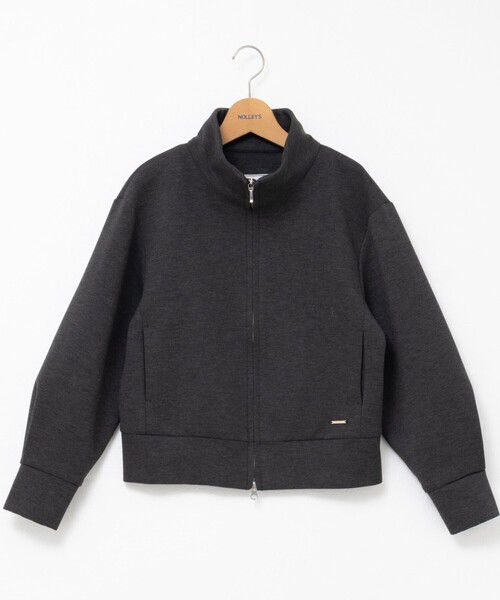 NOLLEY’S（ノーリーズ）の「《セットアップ対応》ウォッシャブルエアボールスタンドジップブルゾン（ブルゾン・レディース・チャコールグレー/ブラック・38）」の13枚目の写真