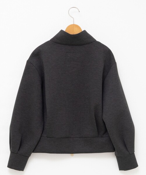 NOLLEY’S（ノーリーズ）の「《セットアップ対応》ウォッシャブルエアボールスタンドジップブルゾン（ブルゾン・レディース・チャコールグレー/ブラック・38）」の21枚目の写真