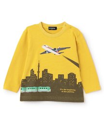 【人気商品再入荷】【直営店で取り扱い無し】空の旅/乗り物長袖Tシャツ