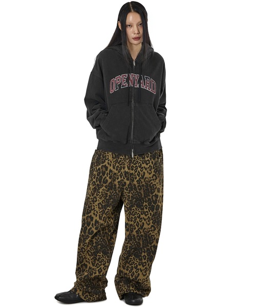 OY(オーワイ)の「『OY/オーワイ』WASHED CRACK HOODIE ZIP UP/ウォッシュドクラックジップアップパーカー(パーカー・レディース・ブラック・L/M)」の2枚目の写真