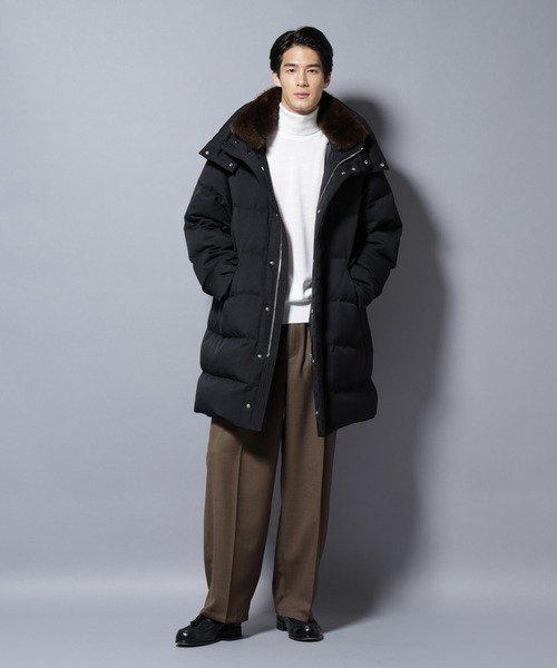 西川ダウン(R)」フェイクファーカラーサージロングダウン（ダウン