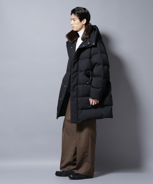 西川ダウン(R)」フェイクファーカラーサージロングダウン