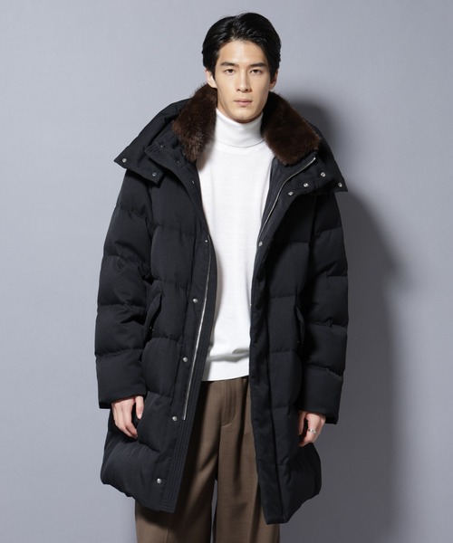 西川ダウン(R)」フェイクファーカラーサージロングダウン（ダウン