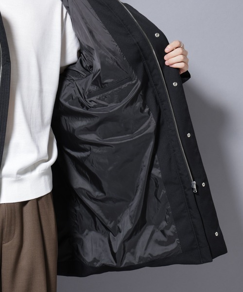 NANO universe(ナノユニバース)の「「西川ダウン(R)」フェイクファーカラーサージロングダウン(ダウンジャケット/コート・メンズ・ブラック/ネイビー・L/M/S)」の10枚目の写真