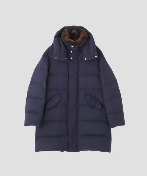 西川ダウン(R)」フェイクファーカラーサージロングダウン（ダウン