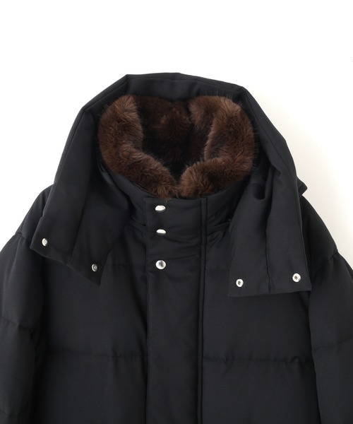 セール】「西川ダウン(R)」フェイクファーカラーサージロングダウン