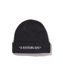 【最終値下げ/試着のみ】アベイシングエイプ BUSY WORK KNIT CAP A BATHING APE ビーニー タイガー ニット帽 黒 A BATHING APE