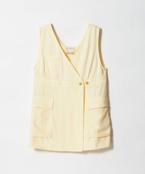 conte ユナイテッドアローズ　ベスト　ジレ conte ベスト ジレ 「conte」フロントボタン リブ ベスト レディース