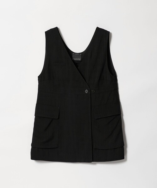 セール】＜conte＞ツイル ノースリーブジレ（ベスト）｜conte（コンテ