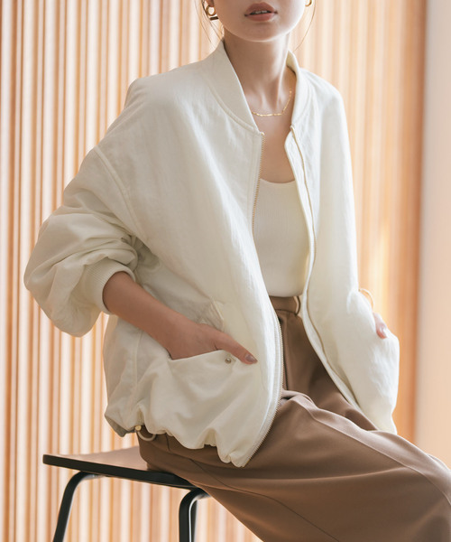 Noble（ノーブル）の「パフィタフタフライトMA1（MA-1・レディース・ネイビー/ホワイト系その他・38/36）」の2枚目の写真