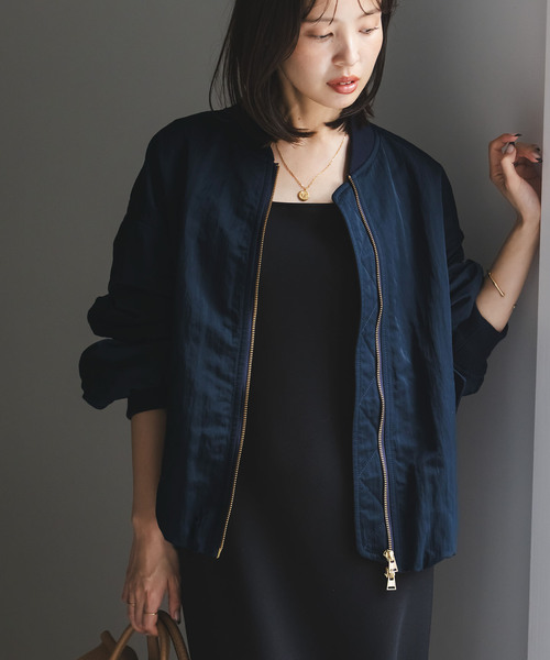 Noble（ノーブル）の「パフィタフタフライトMA1（MA-1・レディース・ネイビー/ホワイト系その他・38/36）」の3枚目の写真