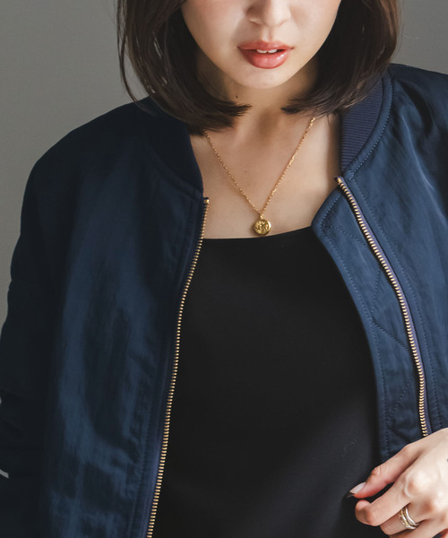 Noble（ノーブル）の「パフィタフタフライトMA1（MA-1・レディース・ネイビー/ホワイト系その他・38/36）」の4枚目の写真