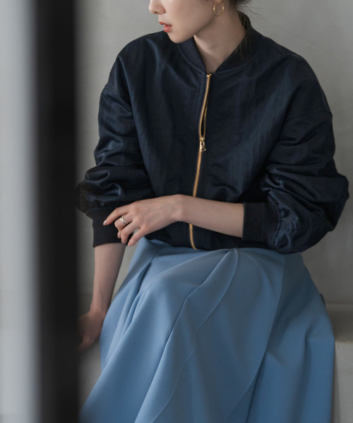 Noble（ノーブル）の「パフィタフタフライトMA1（MA-1・レディース・ネイビー/ホワイト系その他・38/36）」の8枚目の写真