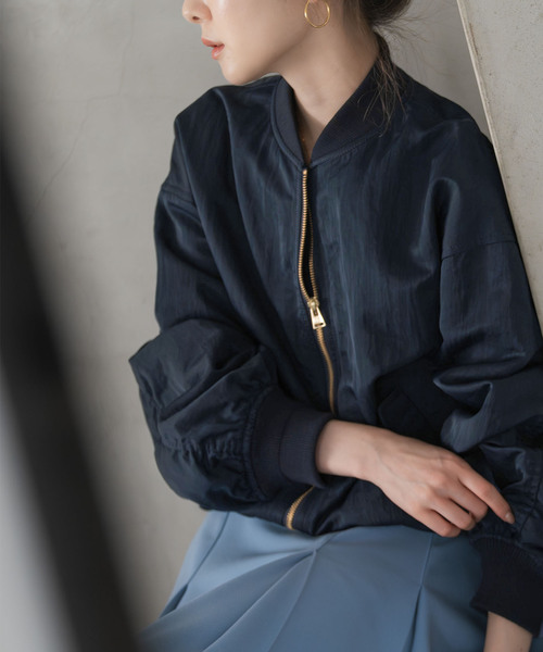 Noble（ノーブル）の「パフィタフタフライトMA1（MA-1・レディース・ネイビー/ホワイト系その他・38/36）」の13枚目の写真