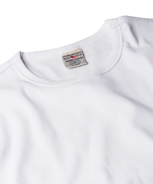 AVIREX(アヴィレックス)の「AVIREX -DAILY S/S RIB CREW NECK TEE(Tシャツ/カットソー・メンズ・ブラック/ホワイト・S/M/L/XL)」の5枚目の写真