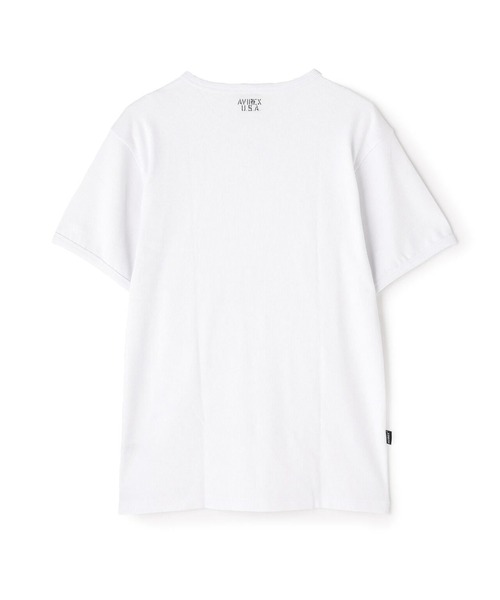AVIREX(アヴィレックス)の「AVIREX -DAILY S/S RIB CREW NECK TEE(Tシャツ/カットソー・メンズ・ブラック/ホワイト・S/M/L/XL)」の4枚目の写真