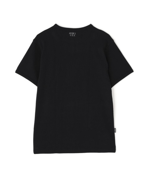 AVIREX(アヴィレックス)の「AVIREX -DAILY S/S RIB CREW NECK TEE(Tシャツ/カットソー・メンズ・ブラック/ホワイト・S/M/L/XL)」の8枚目の写真