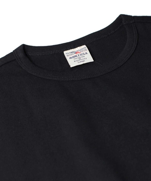 AVIREX(アヴィレックス)の「AVIREX -DAILY S/S RIB CREW NECK TEE(Tシャツ/カットソー・メンズ・ブラック/ホワイト・S/M/L/XL)」の9枚目の写真