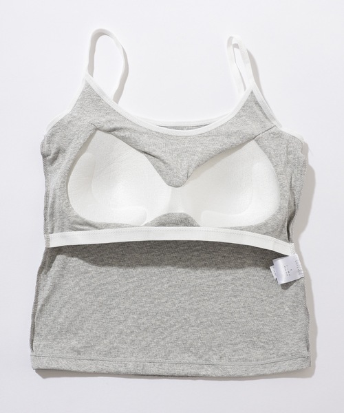 Lace Ladies(レースレディース)の「配色 パイピング カップ付き ベーシック キャミソール(キャミソール・レディース・ブラック/ホワイト/グレー/ピンク・FREE)」の12枚目の写真