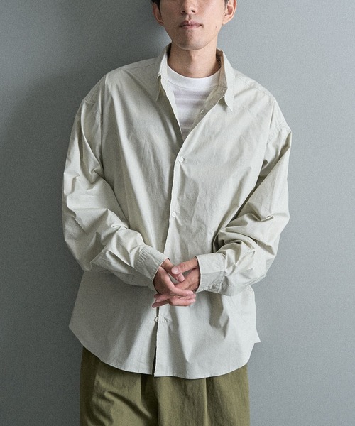 CRAFT STANDARD BOUTIQUE(クラフトスタンダードブティック)の「ブロードシャツ(シャツ/ブラウス・メンズ・ブラック/ベージュ/ブルー/ホワイト/ブルー系その他6/カーキ・M/L/S)」の3枚目の写真