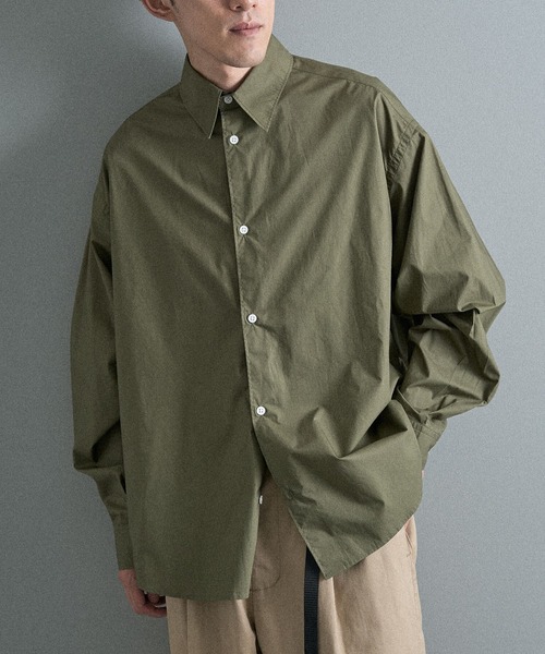 CRAFT STANDARD BOUTIQUE(クラフトスタンダードブティック)の「ブロードシャツ(シャツ/ブラウス・メンズ・ブラック/ベージュ/ブルー/ホワイト/ブルー系その他6/カーキ・M/L/S)」の4枚目の写真