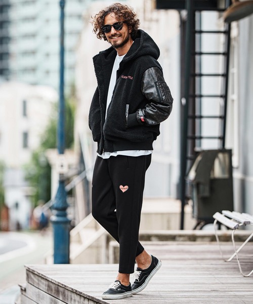 felkod(フィルコッド)の「mj11047-Synthetic Leather Combination Boa Hooded Blouson フーデッドブルゾン(F25F030)(ブルゾン・メンズ・ブラック/ホワイト×ブラック・S/M/L)」の15枚目の写真