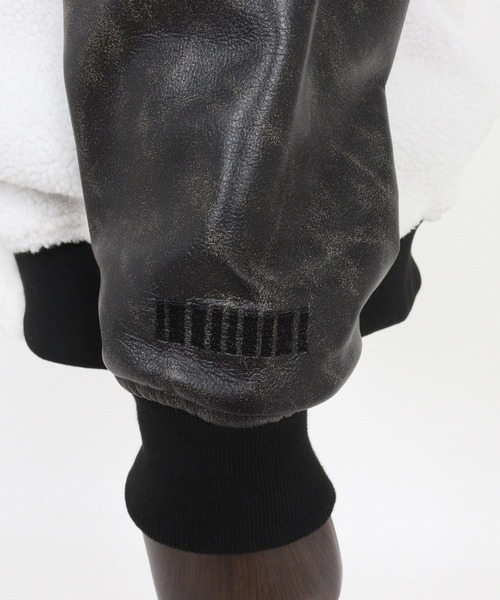 felkod(フィルコッド)の「mj11047-Synthetic Leather Combination Boa Hooded Blouson フーデッドブルゾン(F25F030)(ブルゾン・メンズ・ブラック/ホワイト×ブラック・S/M/L)」の20枚目の写真